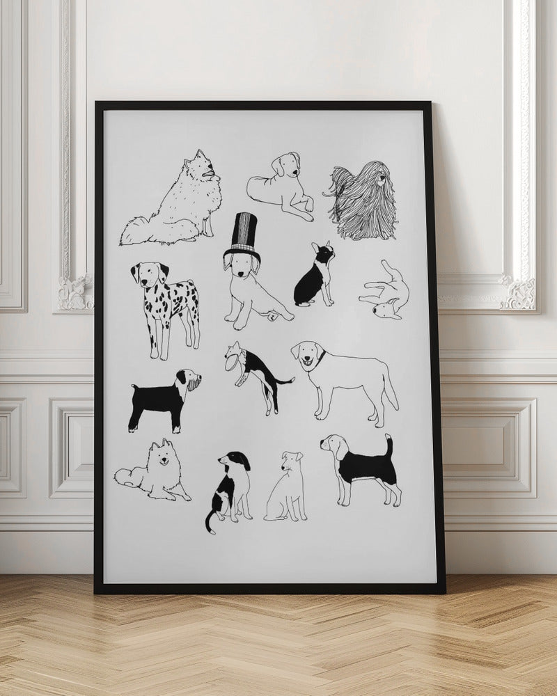 Dogs - Stretched Canvas, Poster or Fine Art Print I Heart Wall Art