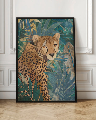 Cheetah In the Jungle 2 - Stretched Canvas, Poster or Fine Art Print I Heart Wall Art