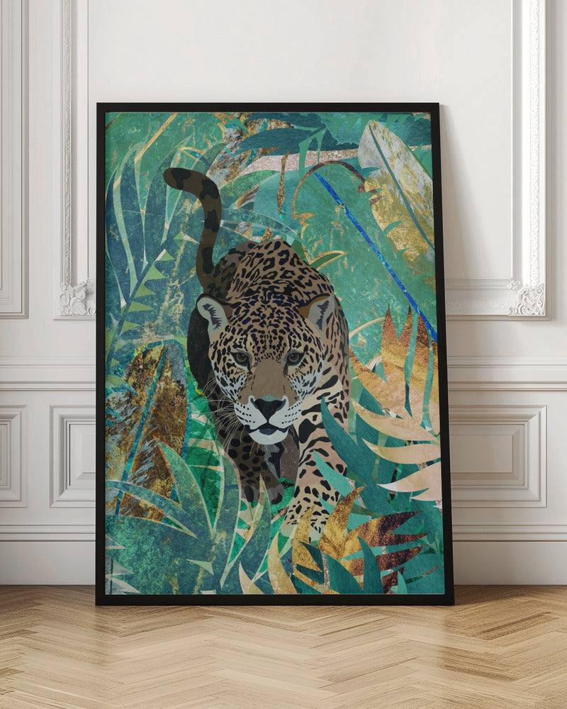 Jaguar Jungle 2 - Stretched Canvas, Poster or Fine Art Print I Heart Wall Art