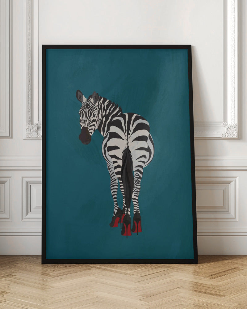 Zebra heels - Stretched Canvas, Poster or Fine Art Print I Heart Wall Art