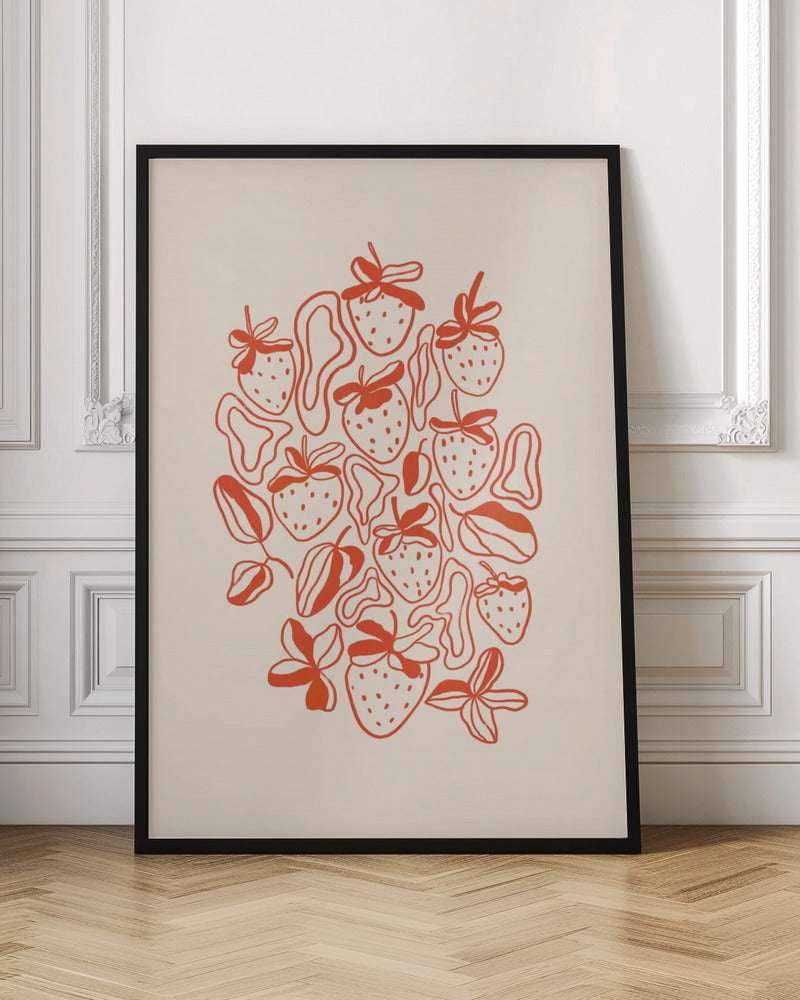 Strawberries - Stretched Canvas, Poster or Fine Art Print I Heart Wall Art
