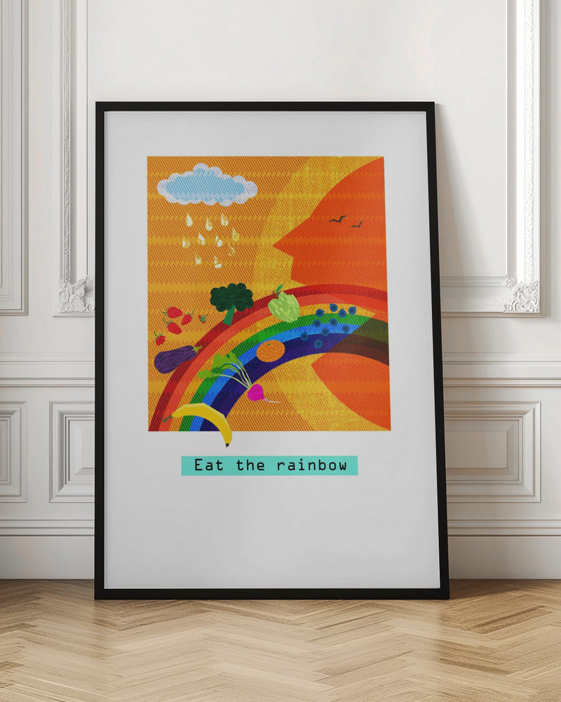 Eat the rainbow - Stretched Canvas, Poster or Fine Art Print I Heart Wall Art