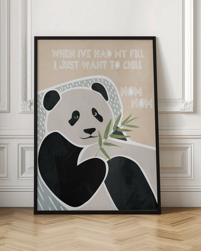 Children's panda typography - Stretched Canvas, Poster or Fine Art Print I Heart Wall Art