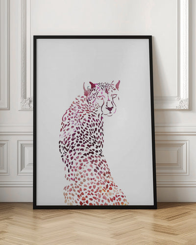 Pink Cheetah - Stretched Canvas, Poster or Fine Art Print I Heart Wall Art