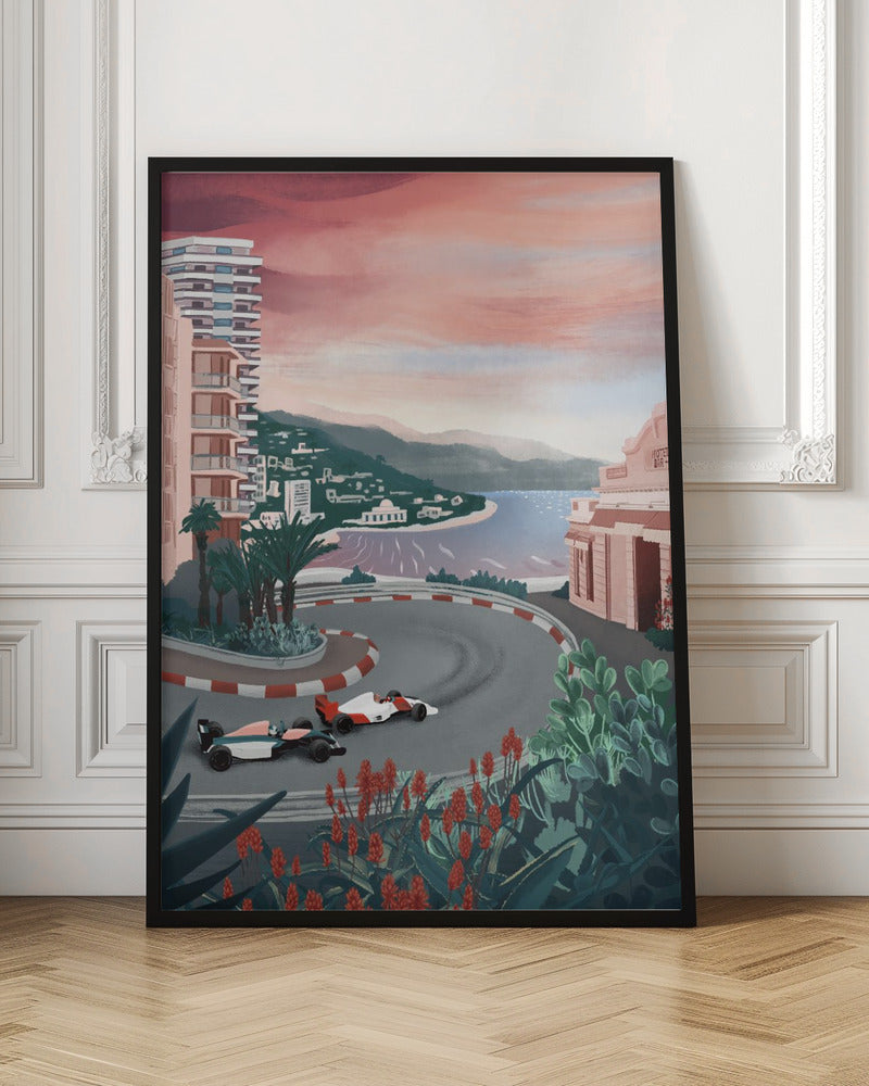 Monaco Circuit - Stretched Canvas, Poster or Fine Art Print I Heart Wall Art