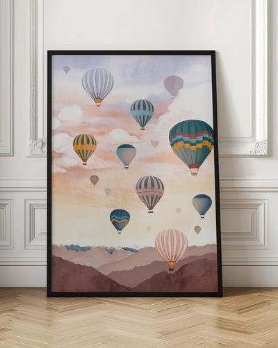 Airballoon Sky - Stretched Canvas, Poster or Fine Art Print I Heart Wall Art