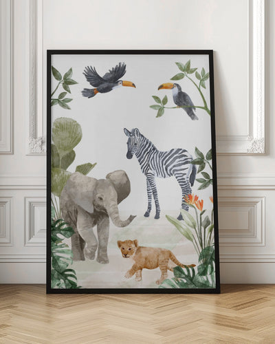 Jungle Babies - Stretched Canvas, Poster or Fine Art Print I Heart Wall Art