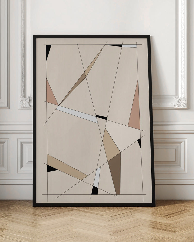 Geometric Beige Art - Stretched Canvas, Poster or Fine Art Print I Heart Wall Art