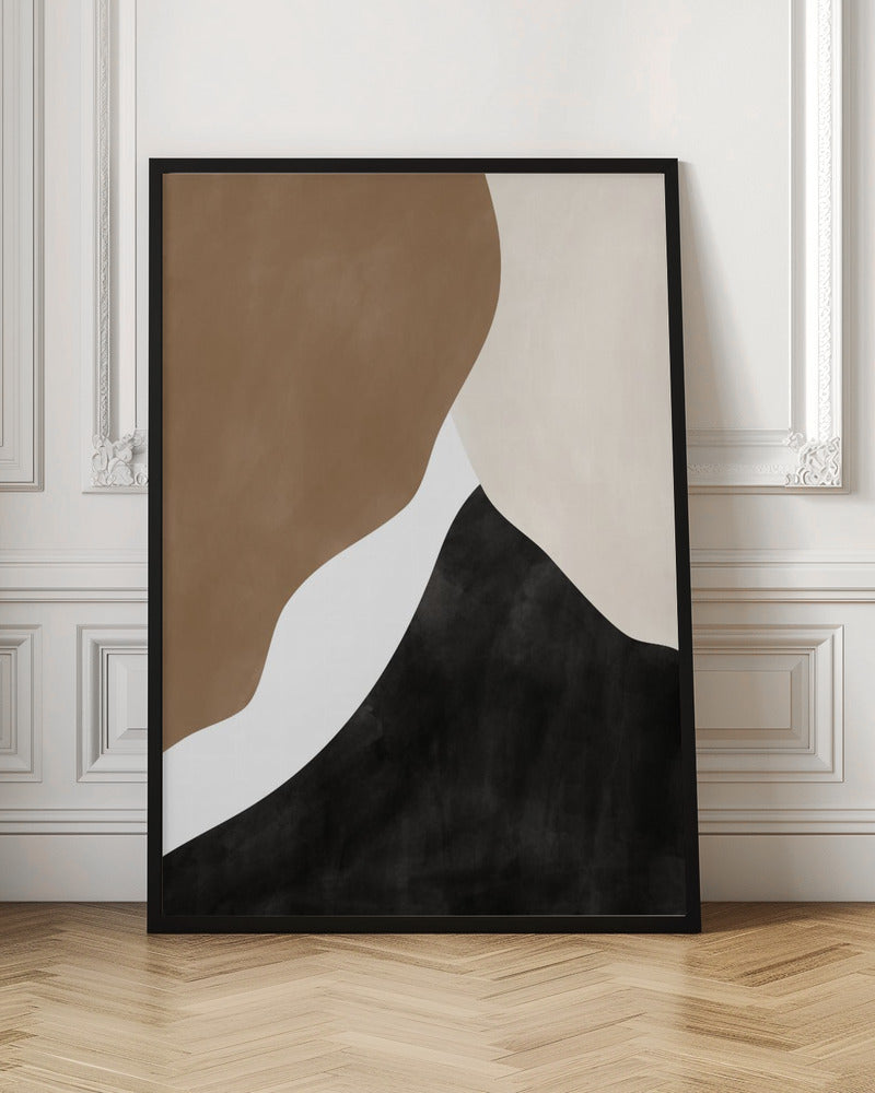 Abstract Beige and Brown Art - Stretched Canvas, Poster or Fine Art Print I Heart Wall Art