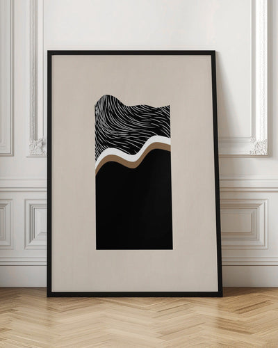 Monochrome Waves - Stretched Canvas, Poster or Fine Art Print I Heart Wall Art