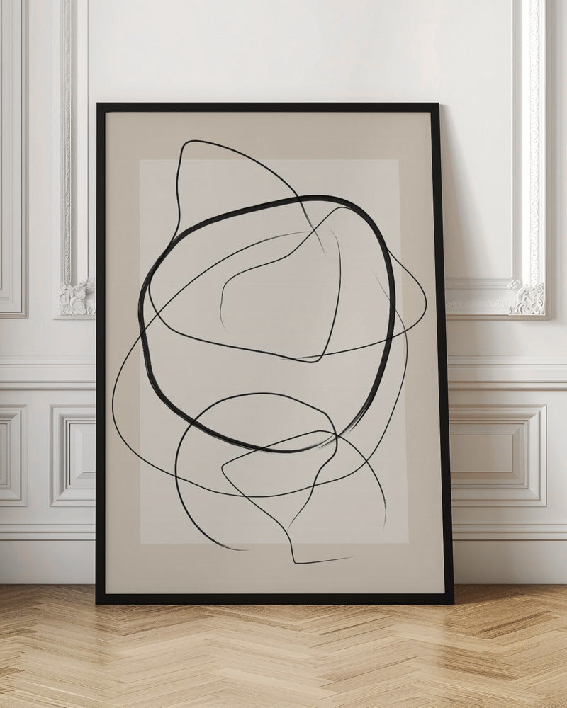 Soft Abstract Lines Art - Stretched Canvas, Poster or Fine Art Print I Heart Wall Art