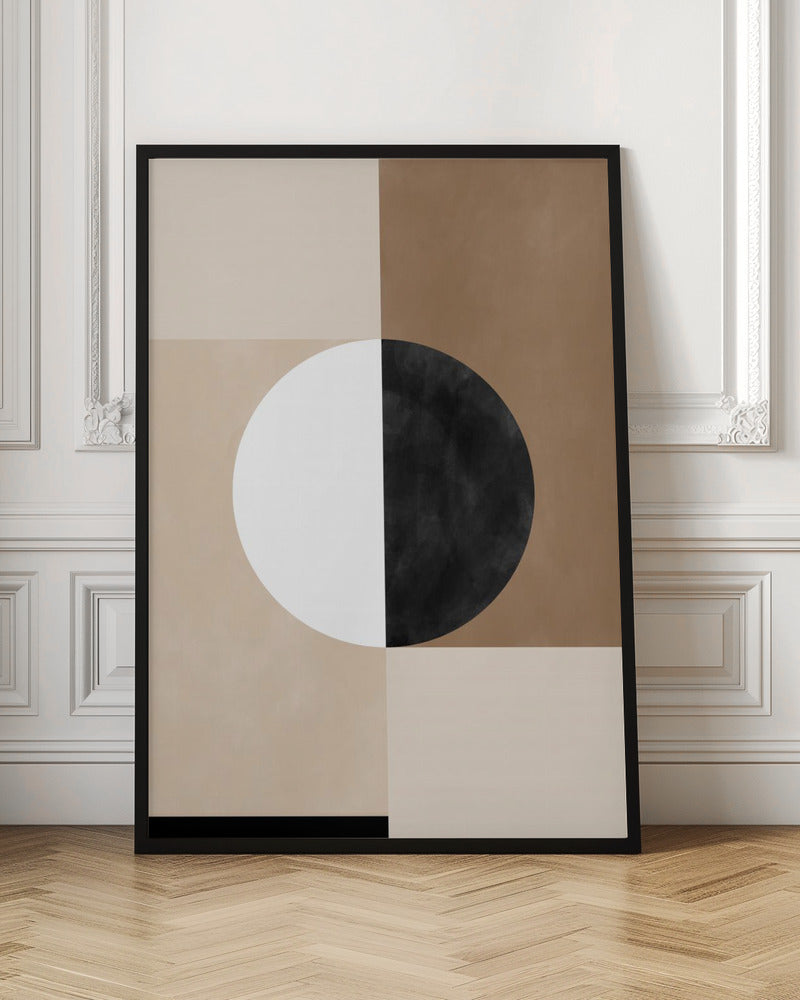 Geometric Shapes with a Central Circle - Stretched Canvas, Poster or Fine Art Print I Heart Wall Art