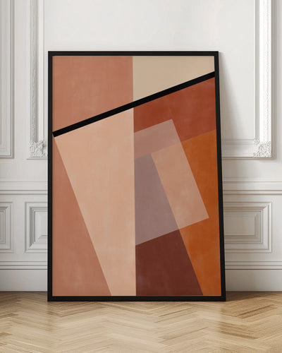Geometric Shapes And Warm Earth Tones - Stretched Canvas, Poster or Fine Art Print I Heart Wall Art