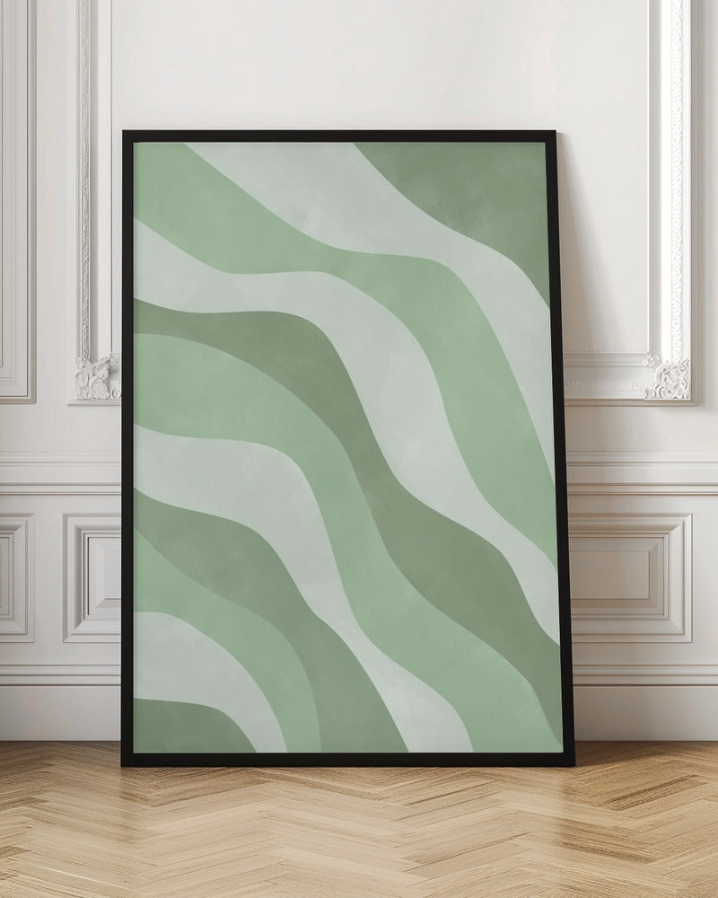 Verdant Waves - Stretched Canvas, Poster or Fine Art Print I Heart Wall Art