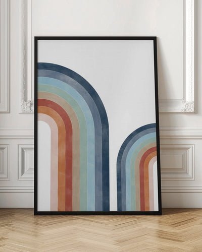 Curved Colorscape - Stretched Canvas, Poster or Fine Art Print I Heart Wall Art