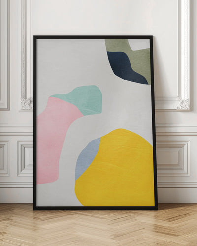 Pastel Minimal shapes - Stretched Canvas, Poster or Fine Art Print I Heart Wall Art