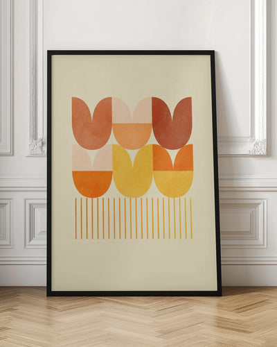 Spring Mid Rhapsody Orange 1 - Stretched Canvas, Poster or Fine Art Print I Heart Wall Art