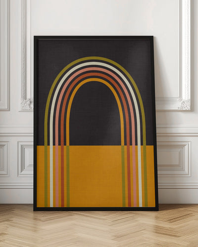 Geo Shapes Fall 21 Rainbow Arc - Stretched Canvas, Poster or Fine Art Print I Heart Wall Art