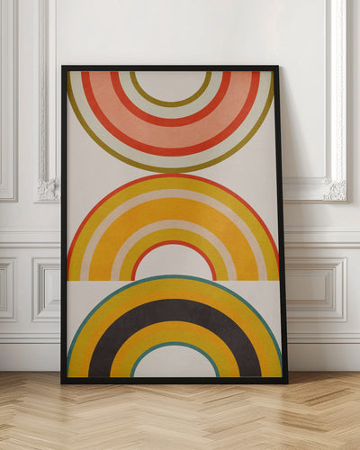 Rainbow Suns 6 - Stretched Canvas, Poster or Fine Art Print I Heart Wall Art