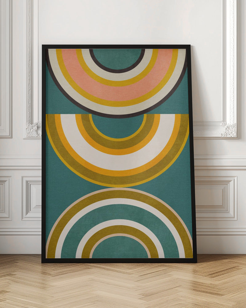 Rainbow Suns 5 Kopie - Stretched Canvas, Poster or Fine Art Print I Heart Wall Art