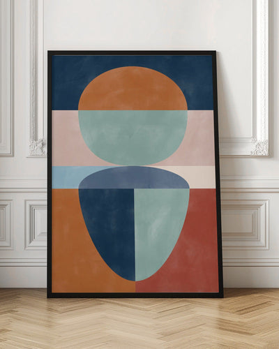 Geometric Shapes In Muted earth tones - Stretched Canvas, Poster or Fine Art Print I Heart Wall Art