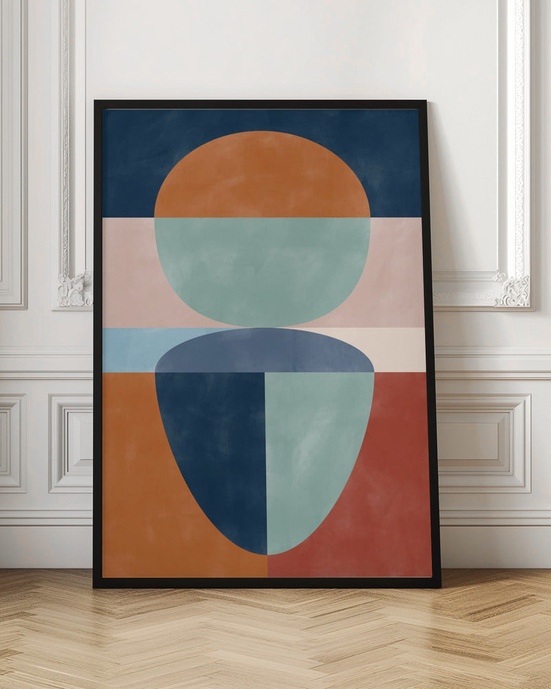 Geometric Shapes In Muted earth tones - Stretched Canvas, Poster or Fine Art Print I Heart Wall Art
