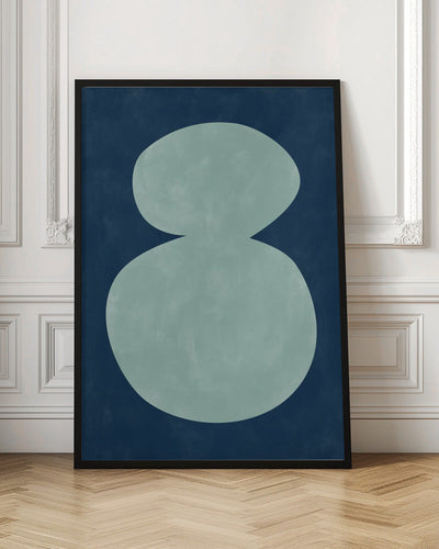 Mint Silhouette - Stretched Canvas, Poster or Fine Art Print I Heart Wall Art