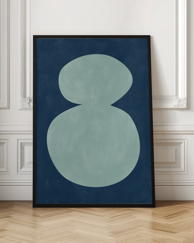 Mint Silhouette - Stretched Canvas, Poster or Fine Art Print I Heart Wall Art
