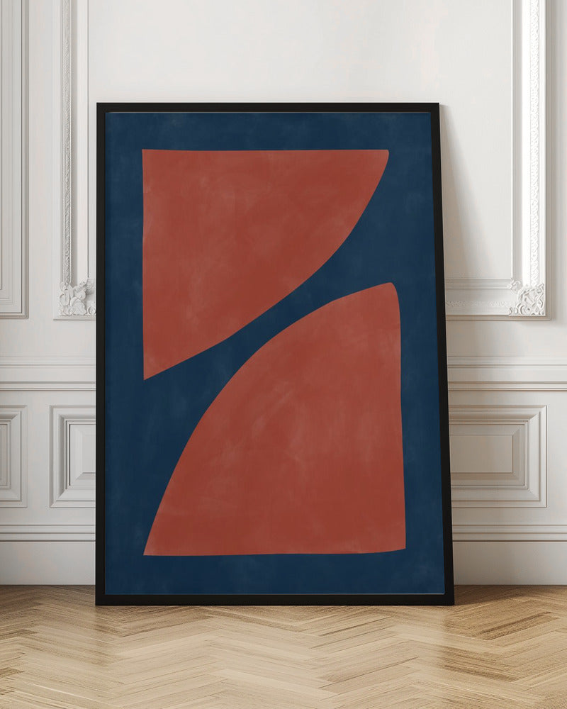 Crimson Curve Dance - Stretched Canvas, Poster or Fine Art Print I Heart Wall Art
