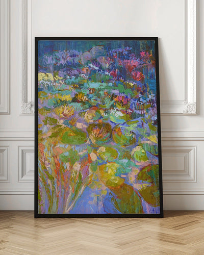 Lush Water Lilies - Stretched Canvas, Poster or Fine Art Print I Heart Wall Art