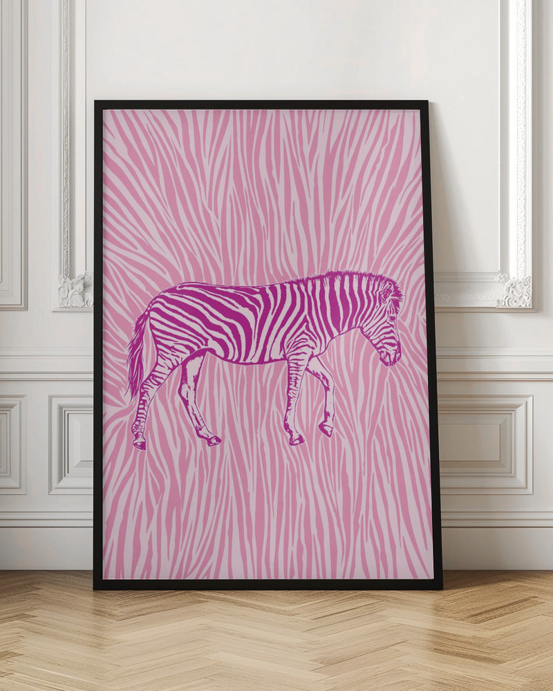 African Zebra striking camouflage - Stretched Canvas, Poster or Fine Art Print I Heart Wall Art