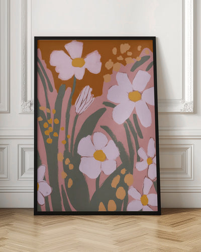 Pastel Flower Impressions No 8 - Stretched Canvas, Poster or Fine Art Print I Heart Wall Art