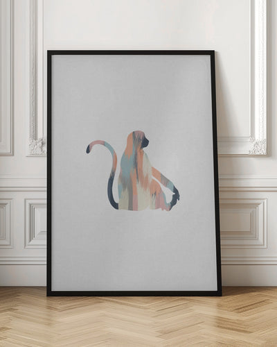 Pastel Monkey - Stretched Canvas, Poster or Fine Art Print I Heart Wall Art