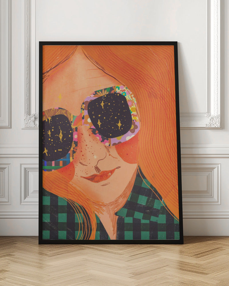 Ginger hair girl - Stretched Canvas, Poster or Fine Art Print I Heart Wall Art