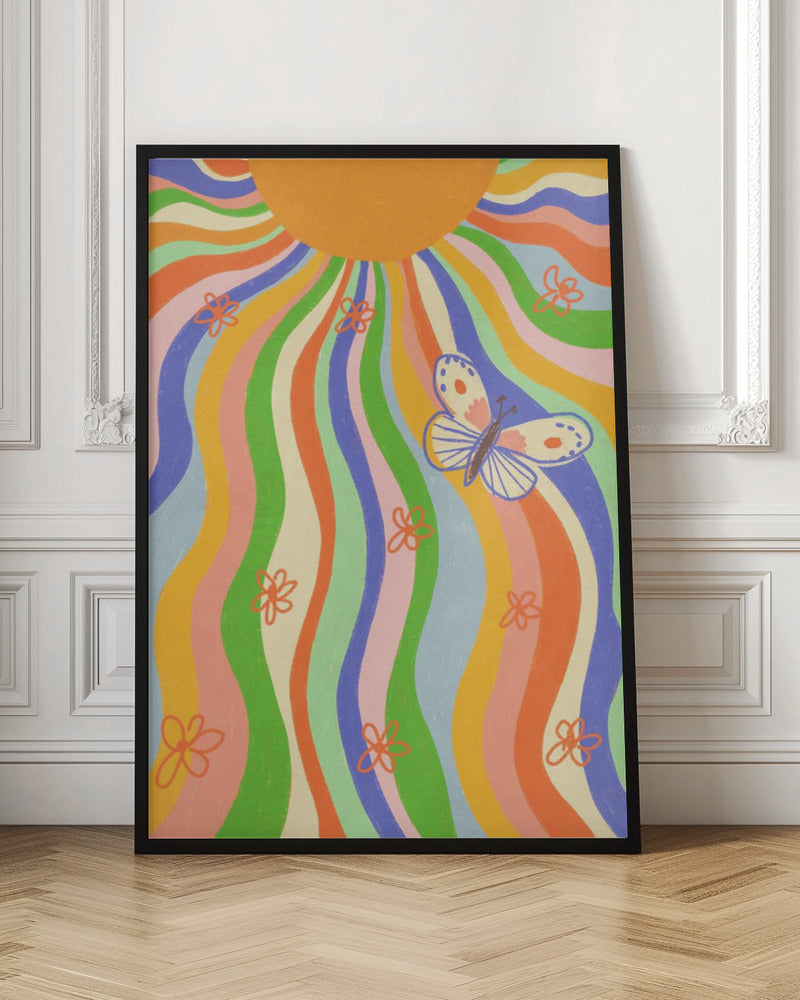 Vibrant rays - Stretched Canvas, Poster or Fine Art Print I Heart Wall Art