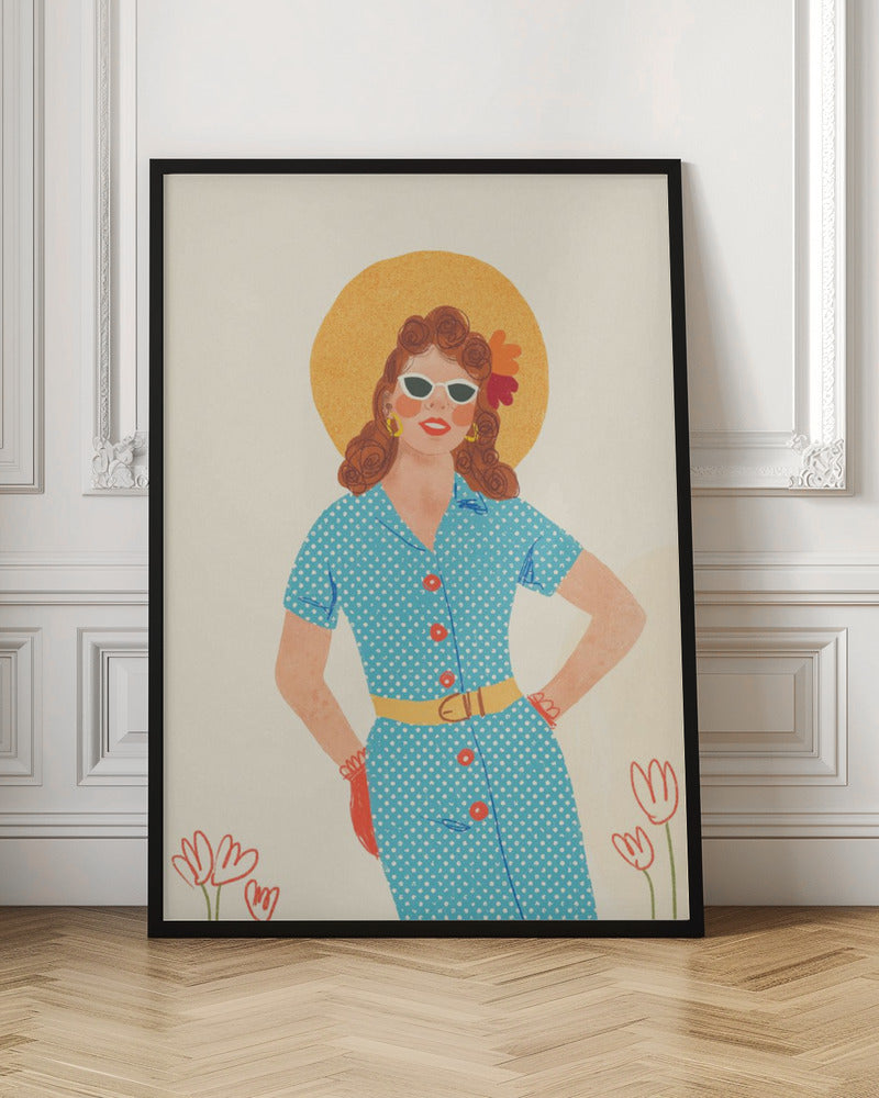 Retro beauty - Stretched Canvas, Poster or Fine Art Print I Heart Wall Art