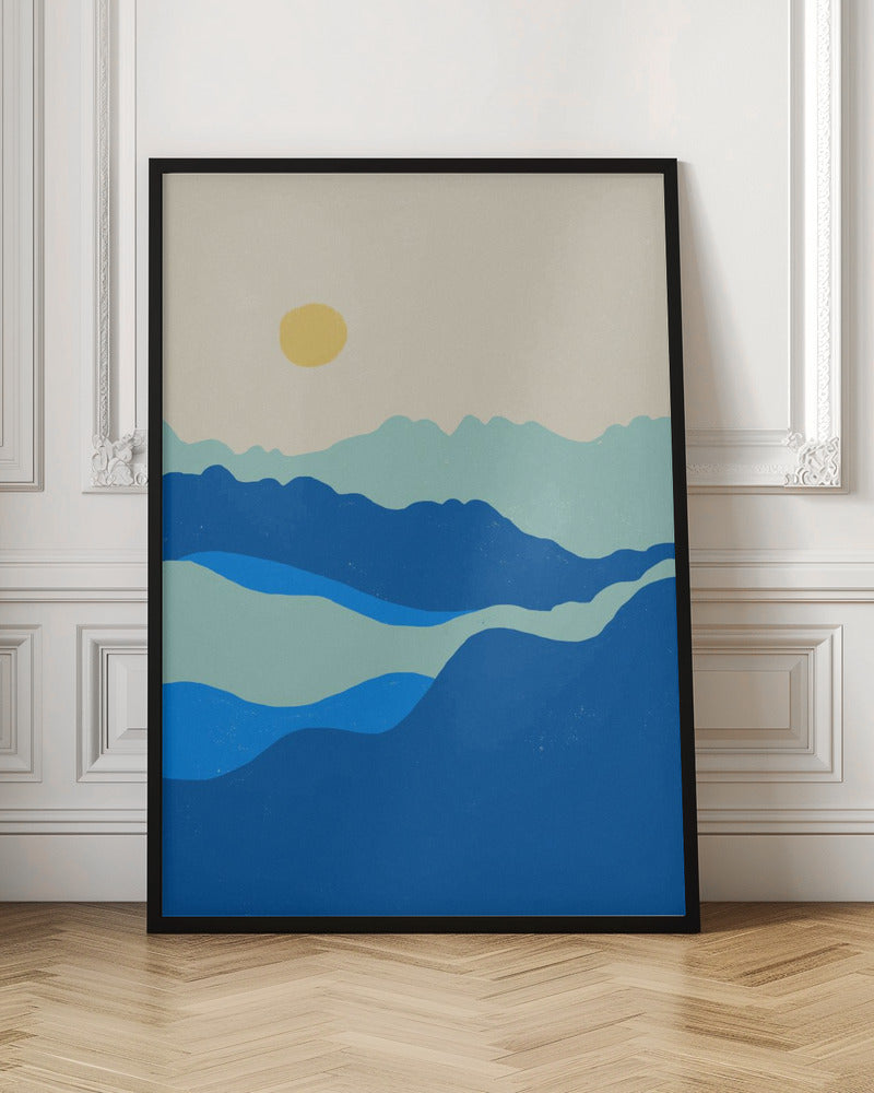 Blue landscape - Stretched Canvas, Poster or Fine Art Print I Heart Wall Art