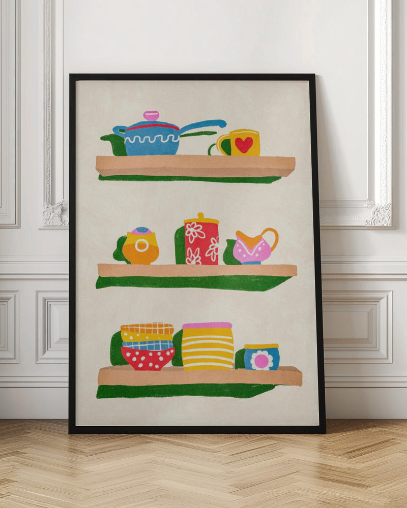 In the kitchen - Stretched Canvas, Poster or Fine Art Print I Heart Wall Art