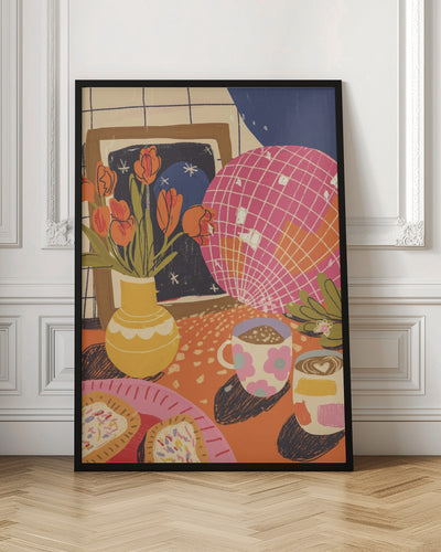 Disco tea II - Stretched Canvas, Poster or Fine Art Print I Heart Wall Art