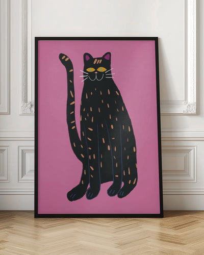 Black cat - Stretched Canvas, Poster or Fine Art Print I Heart Wall Art