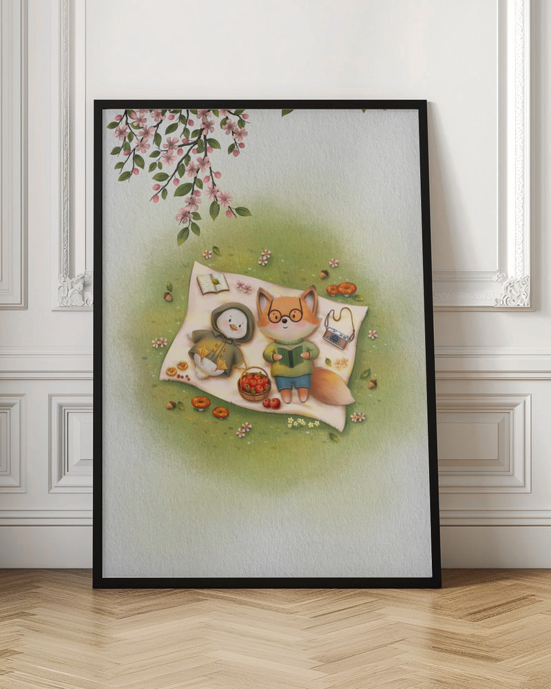 Picnic On the Grass - Stretched Canvas, Poster or Fine Art Print I Heart Wall Art