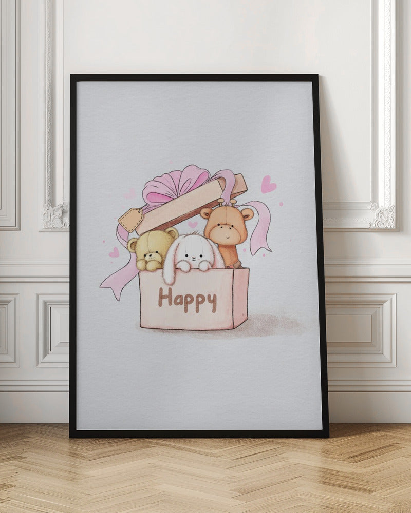 Teddy Bears Are In the Box - Stretched Canvas, Poster or Fine Art Print I Heart Wall Art