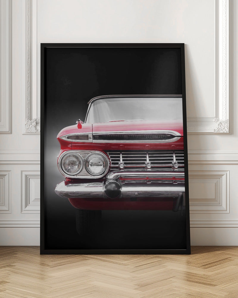 American classic car Impala 1959 Convertible - Stretched Canvas, Poster or Fine Art Print I Heart Wall Art