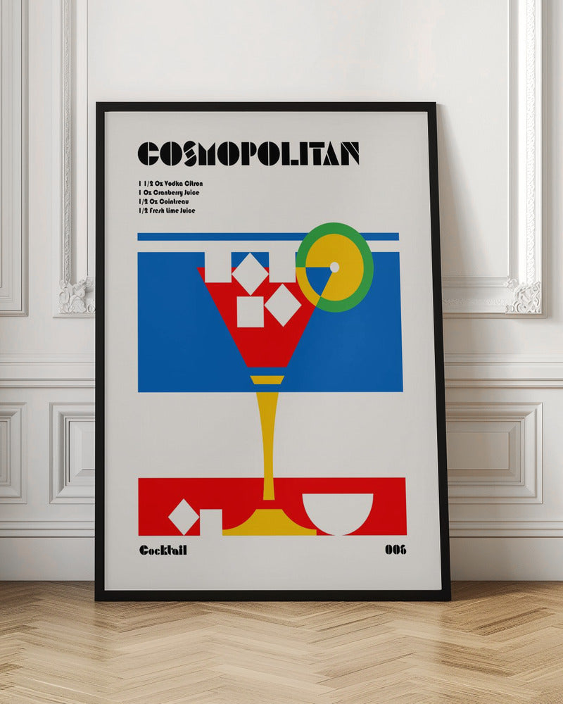 Cosmopolitan Bauhaus Cocktail - Stretched Canvas, Poster or Fine Art Print I Heart Wall Art