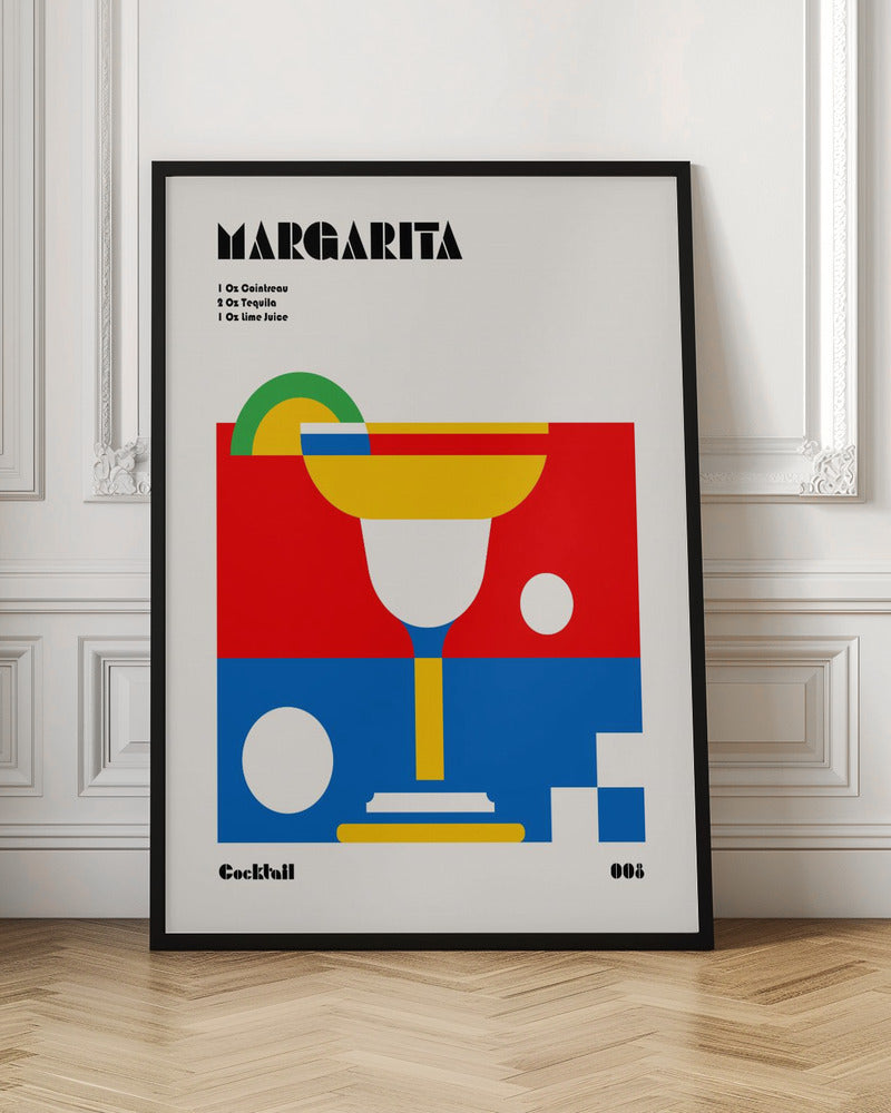 Margarita Bauhaus Cocktail - Stretched Canvas, Poster or Fine Art Print I Heart Wall Art