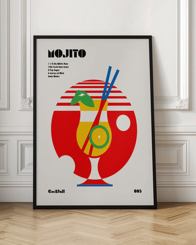 Mojito Bauhaus Cocktail - Stretched Canvas, Poster or Fine Art Print I Heart Wall Art