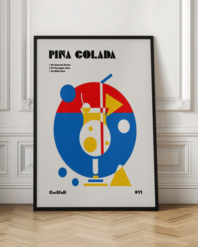 Pina Colada Bauhaus Cocktail - Stretched Canvas, Poster or Fine Art Print I Heart Wall Art