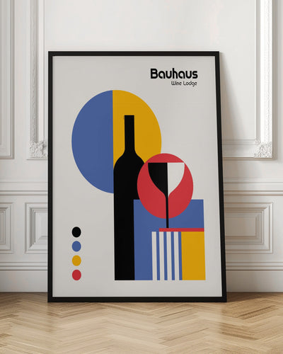 Bauhaus Wine Lodge - Stretched Canvas, Poster or Fine Art Print I Heart Wall Art