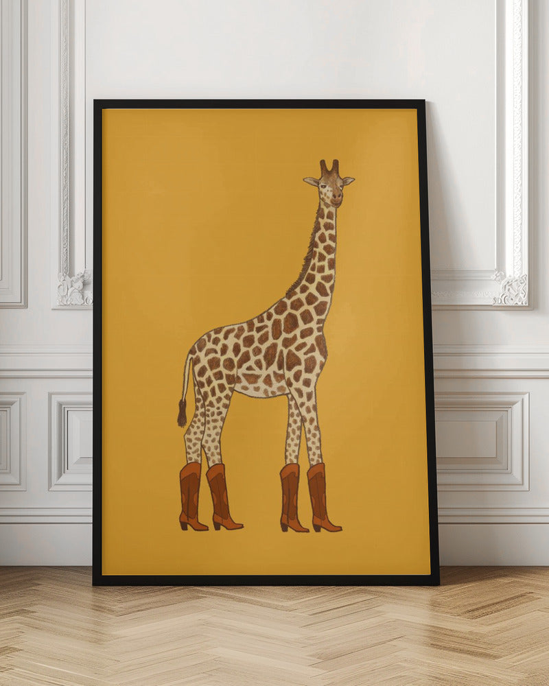 Jolene the Cowgirl Giraffe - Stretched Canvas, Poster or Fine Art Print I Heart Wall Art