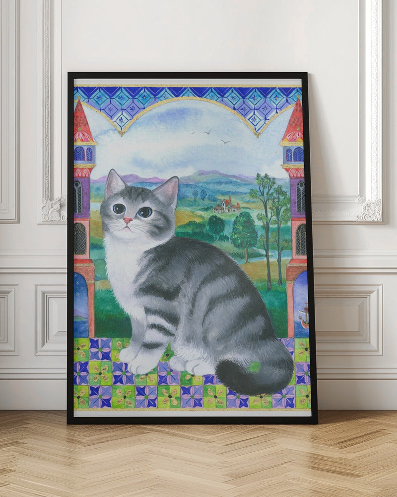 Medieval Kitten - Stretched Canvas, Poster or Fine Art Print I Heart Wall Art